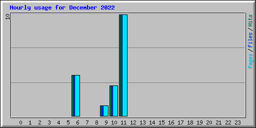 Hourly usage for December 2022
